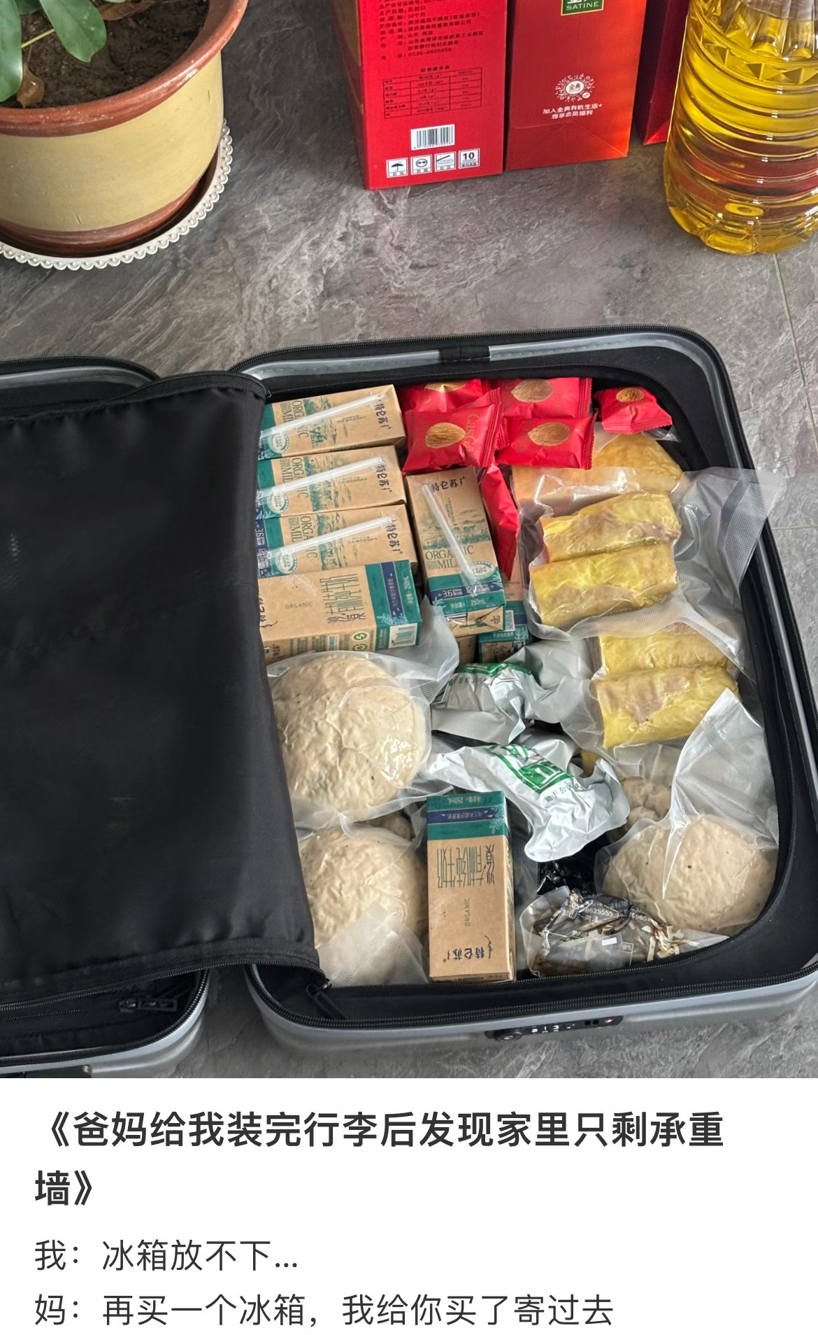 《爸妈给我装完行李后发现家里只剩承重墙》