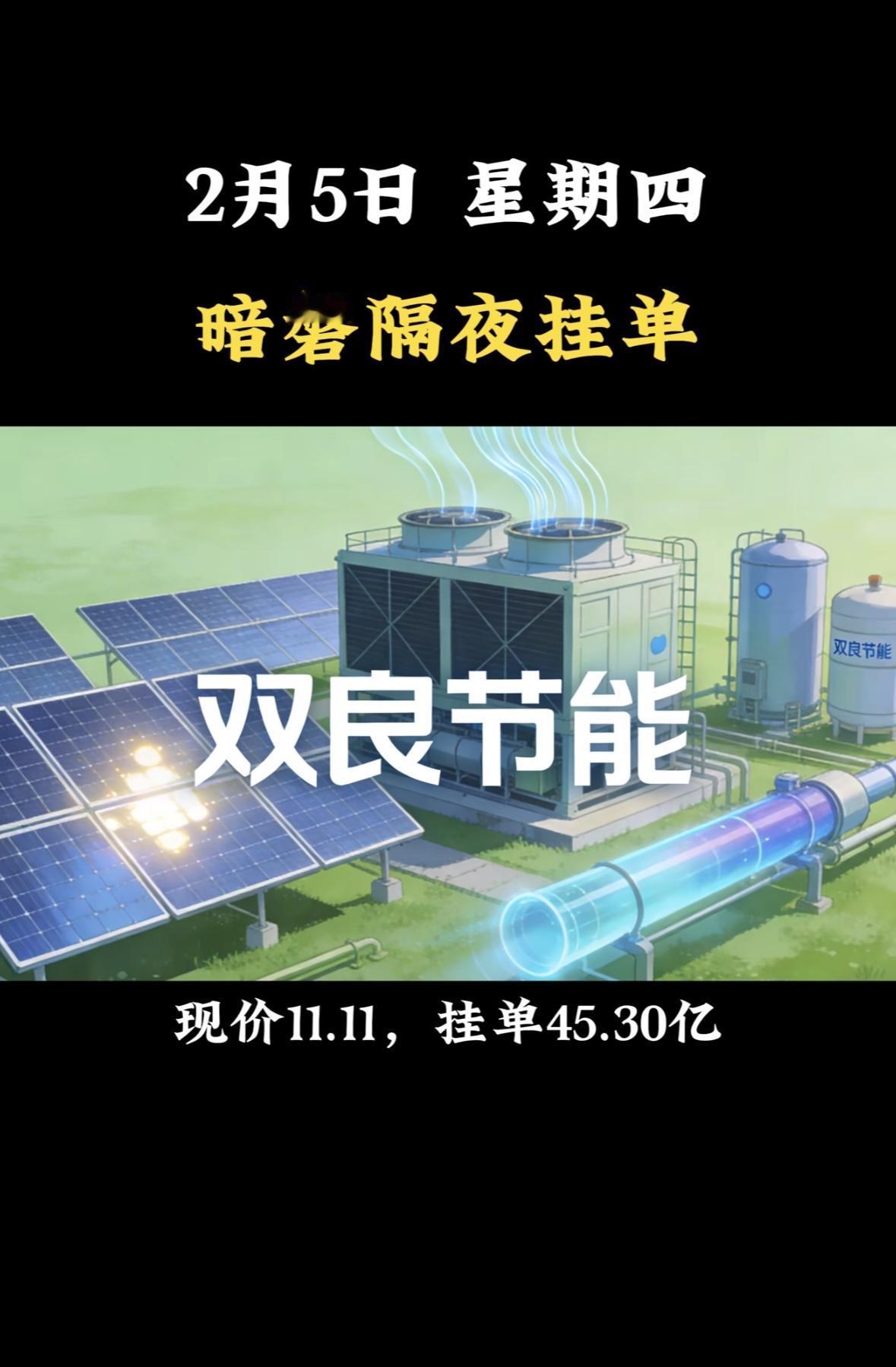 白银有色，现价11.36，挂单71.68亿"暗盘挂单双良节能，现价低位蓄势待