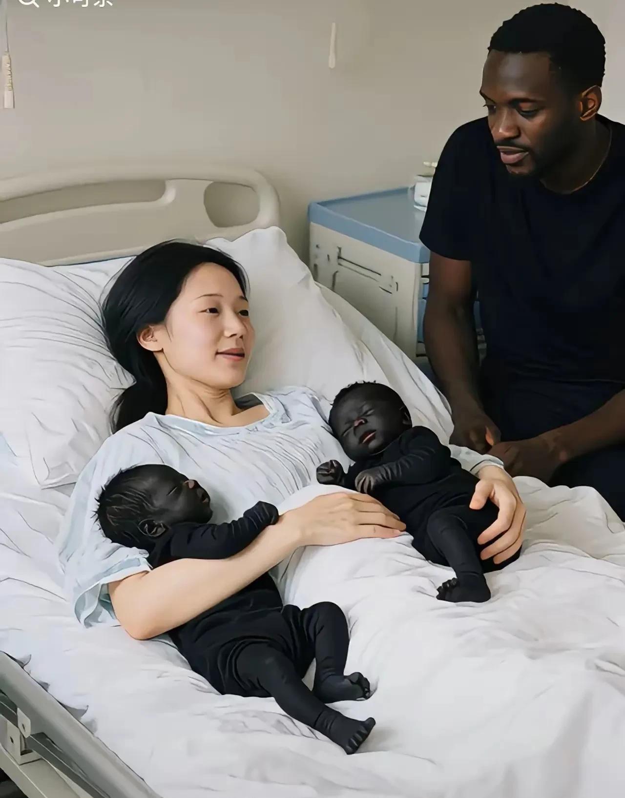 尽管图片是AI生成，但是仍然能让人看出点什么。就像颜色混合色一样黑色搭配白色
