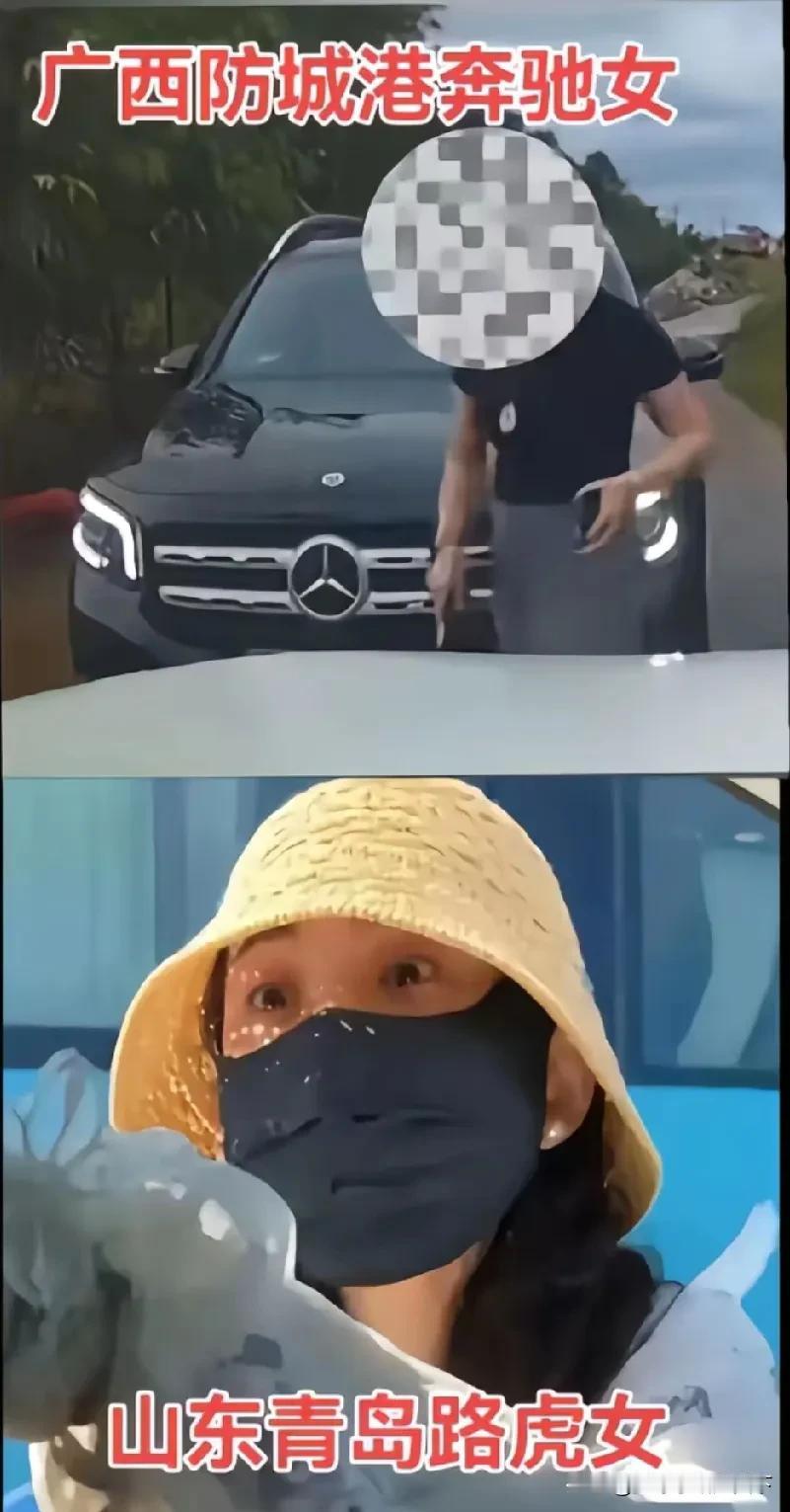 你说要是亮证姐和青岛路虎女他俩碰一下会怎么样。你觉得哪个会让车？发现没，开豪车