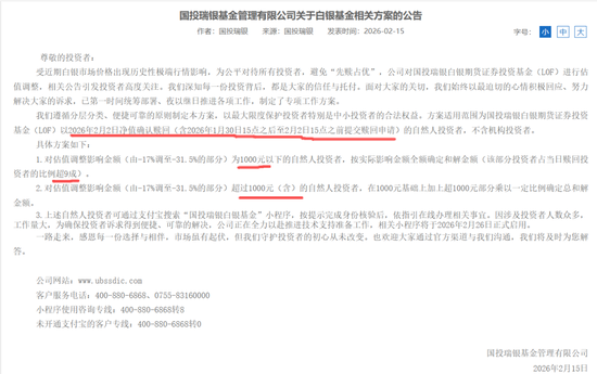 超预期! 白银基金的方案出来了