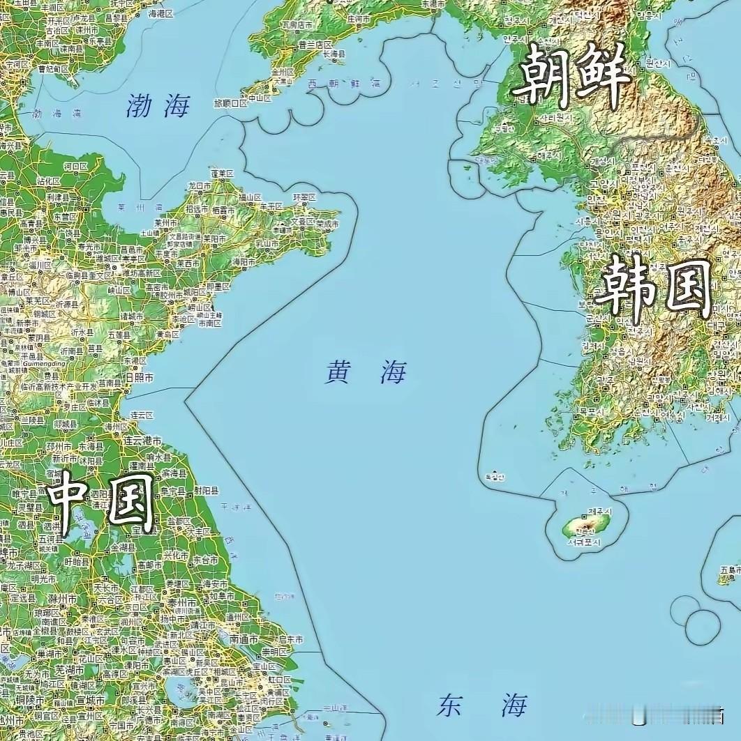 看看韩国的领海基线，怎么感觉比中国这边的还要宽呢。还有看看在东营的黄河入海口，