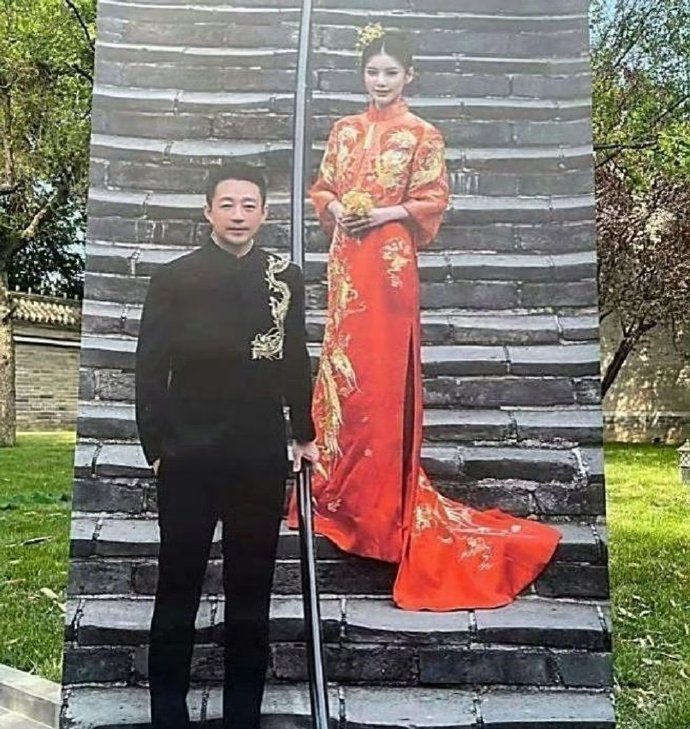 汪小菲马筱梅结婚照头一次见婚纱照这样拍的​