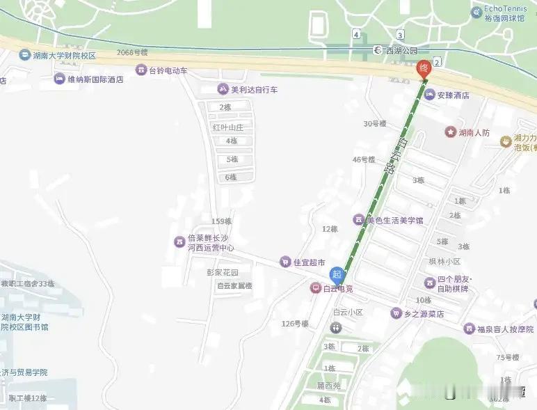长沙又拆迁了！根据规划，长沙河西白云路（枫林路到省委党校）将进行道路拓宽！届时