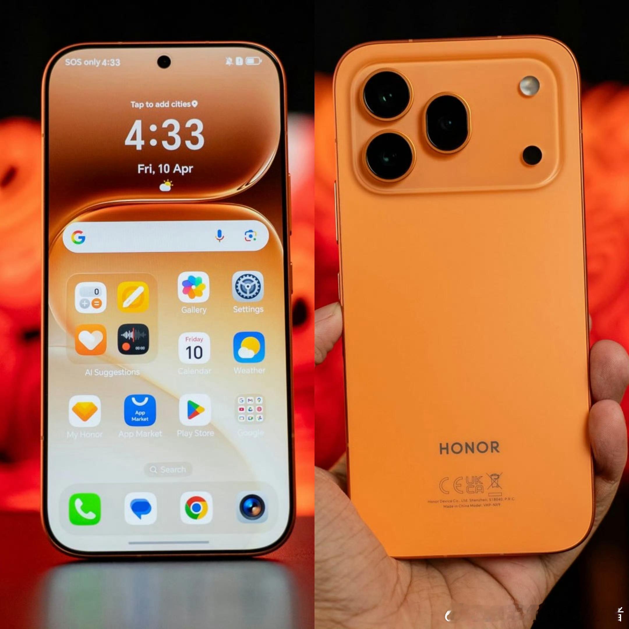 荣耀600Pro海外版，好消息是正面大R角屏幕，极窄边框颜值极高；坏消息是，背