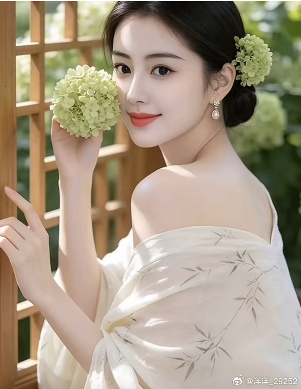 洋洋高锐“粉香腮，哪里来”◎花的海水中莲……油纸伞……烟霏处◎深闺房粉香腮……窗