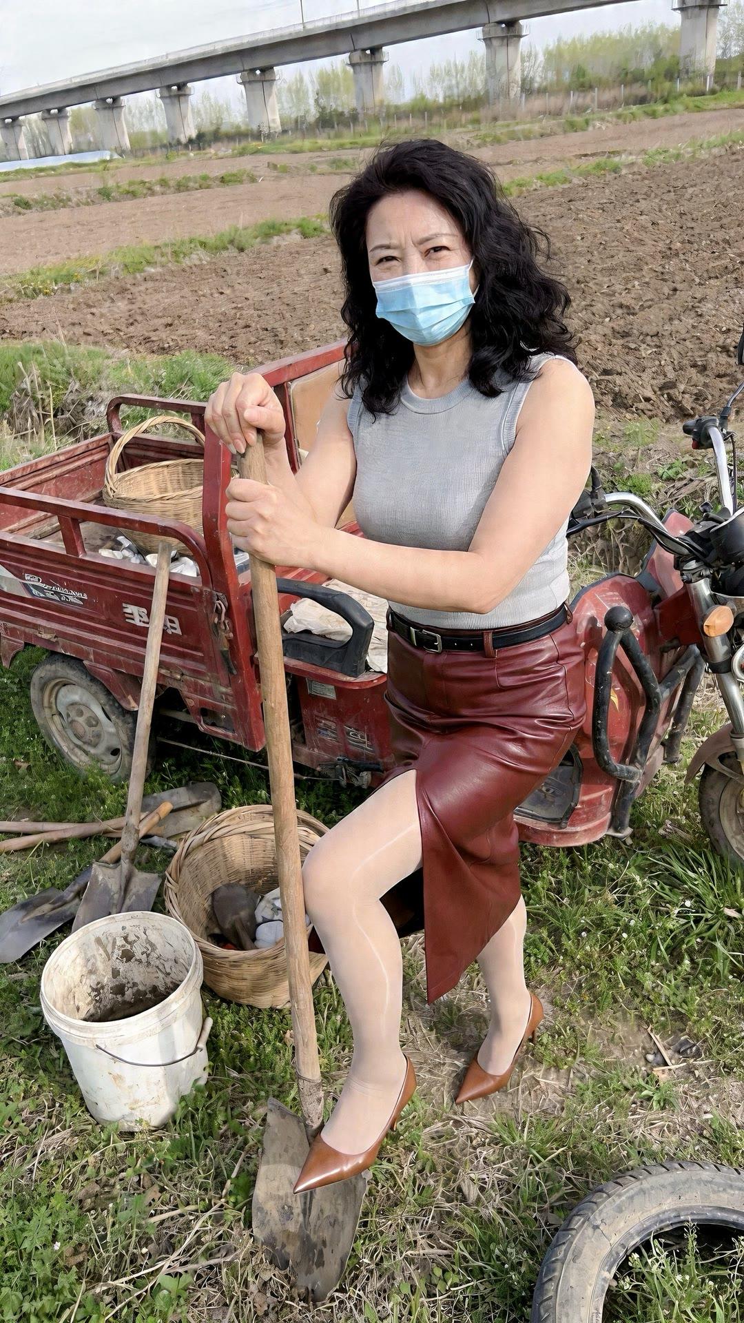 来陪阿姨一起干活了