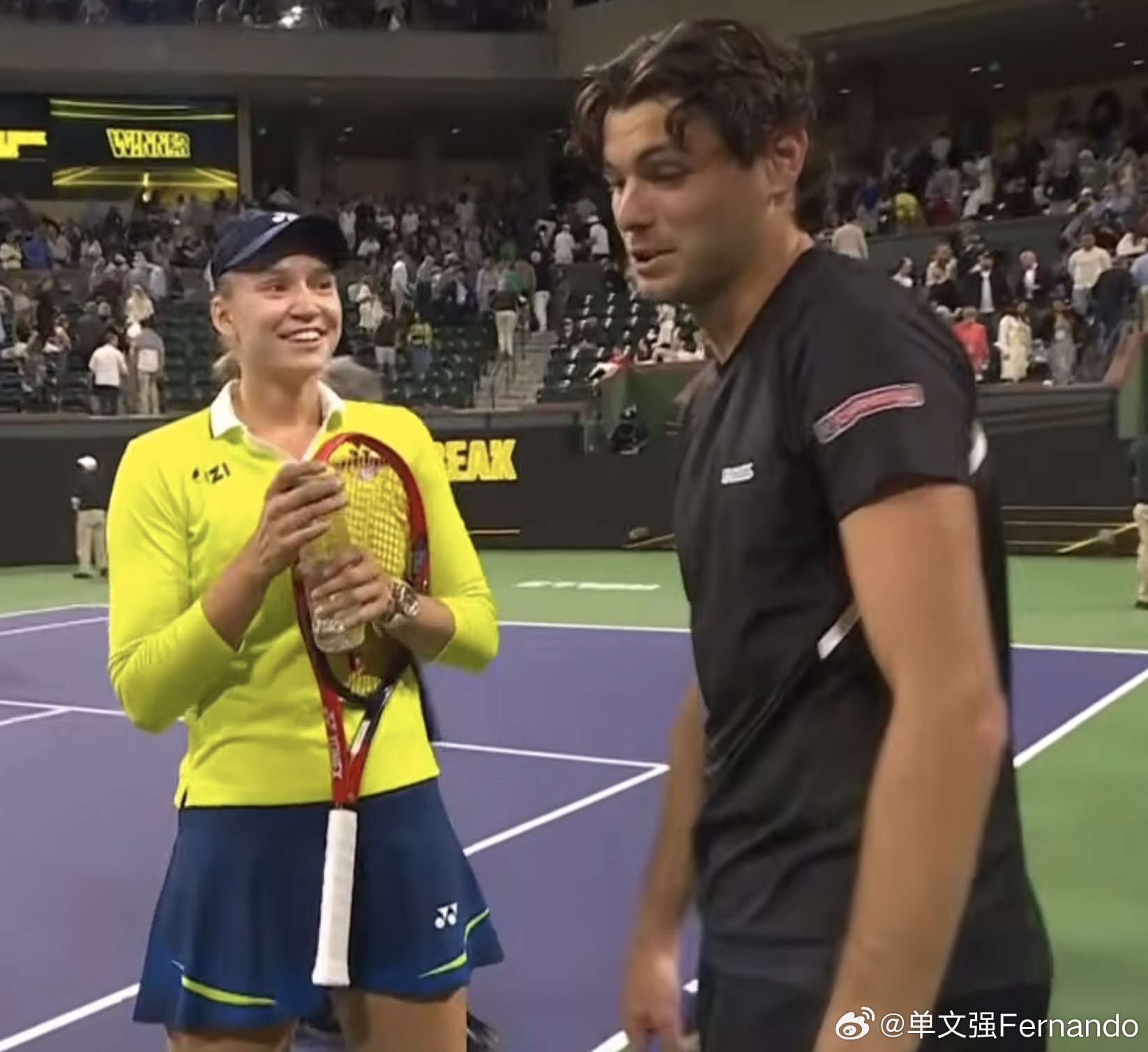 莱巴金娜/弗里茨🔥又夺冠啦！IW印第安维尔斯混双表演赛aka艾森豪威尔杯，Le