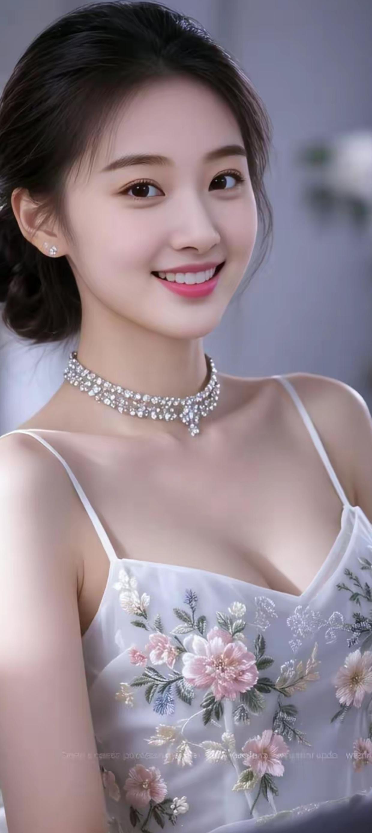 花间美人笑，珠玉映芳颜。