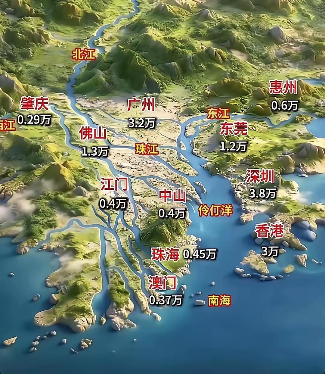 看龙脉，广州佛山肇庆是第一大结，其次是东莞深圳香港，还有惠州