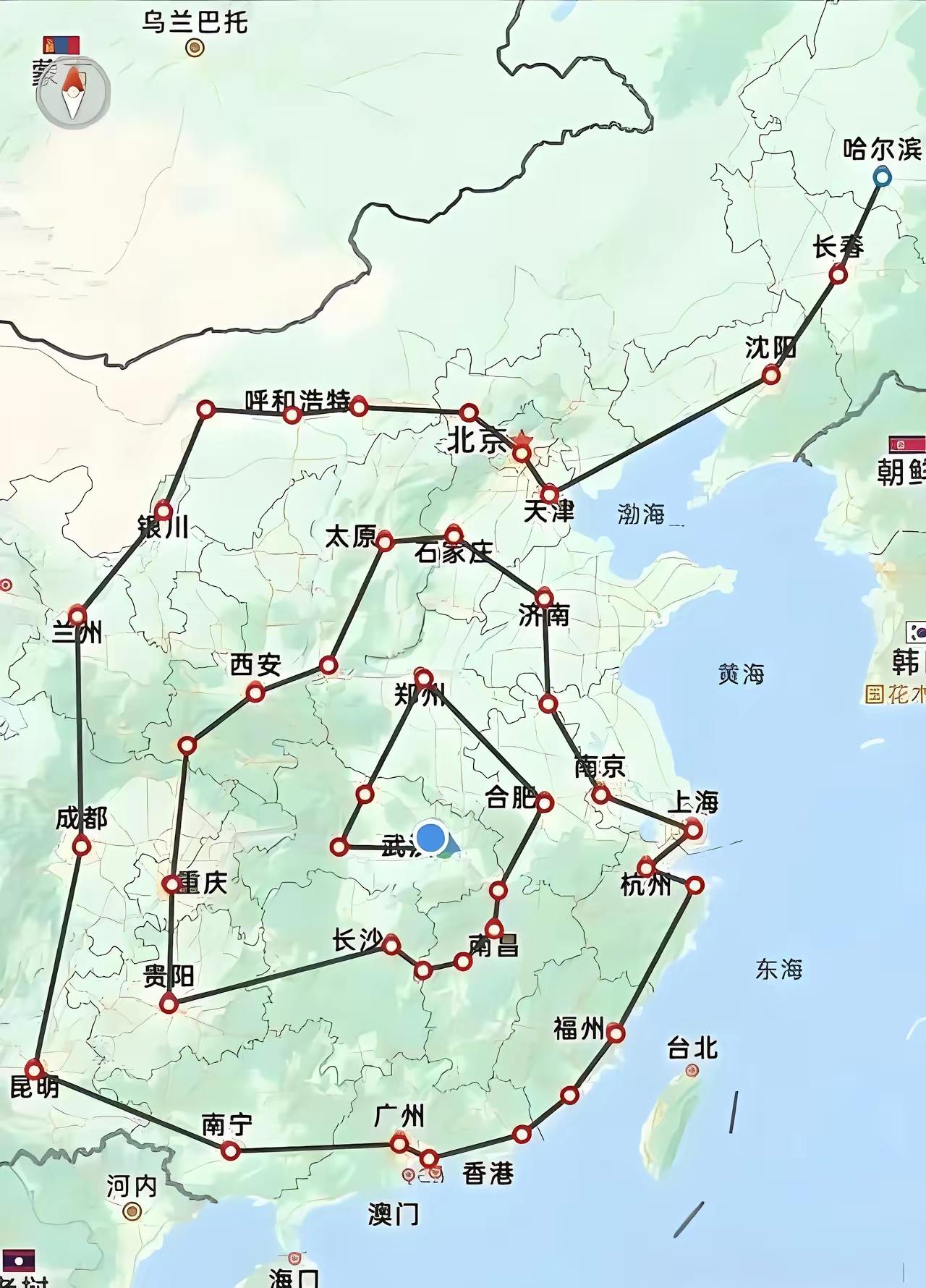 随便一个城市，都能从不同角度画出类似的图来[捂脸哭]。或者集中式，或者循环式等等