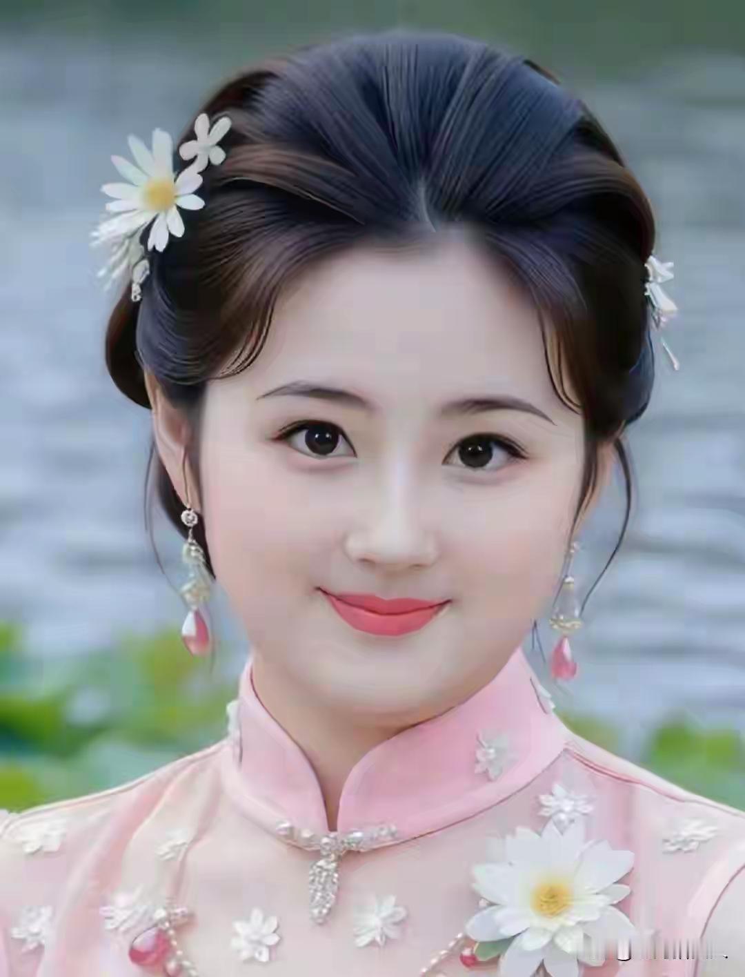 温婉古典，粉衣美人，花间仙子。