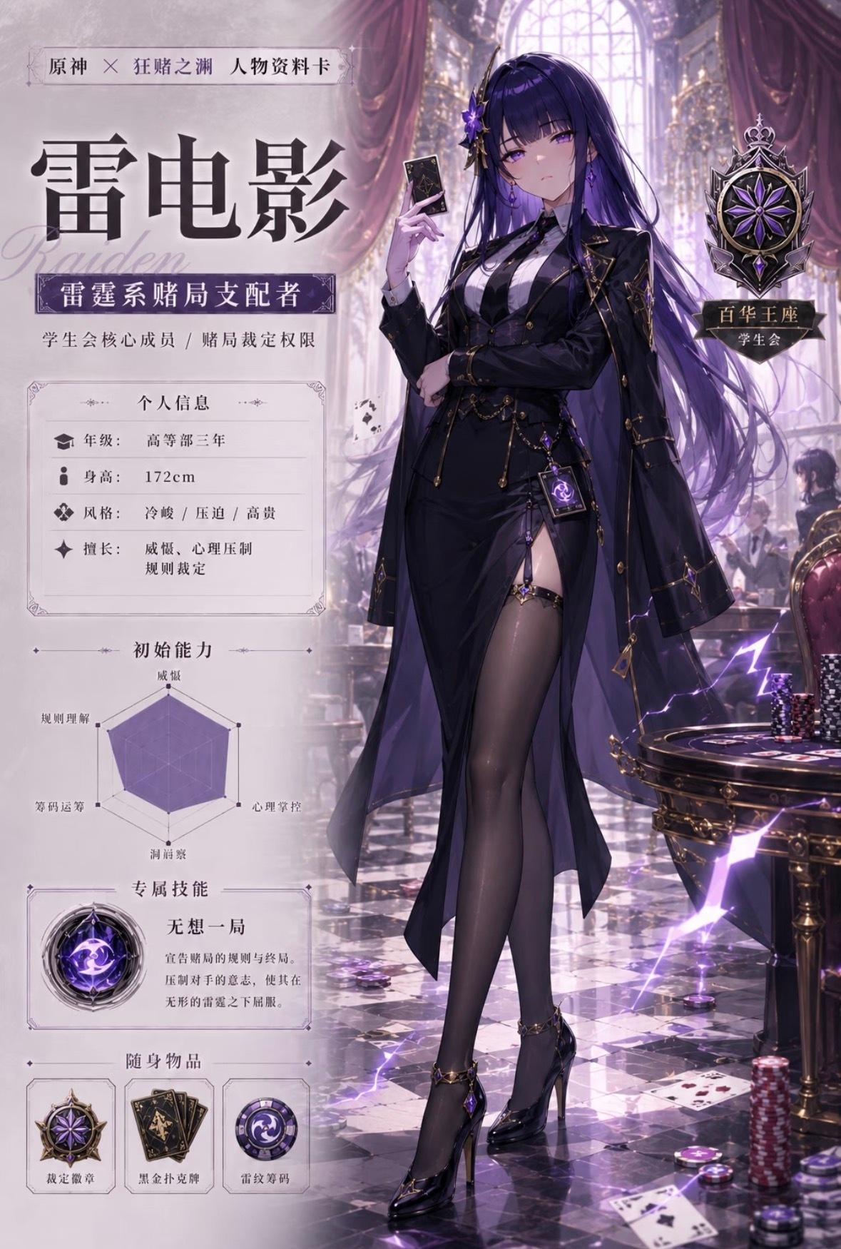 原神X狂赌之渊人物资料卡🔮帅啊！动漫点评团原神动漫
