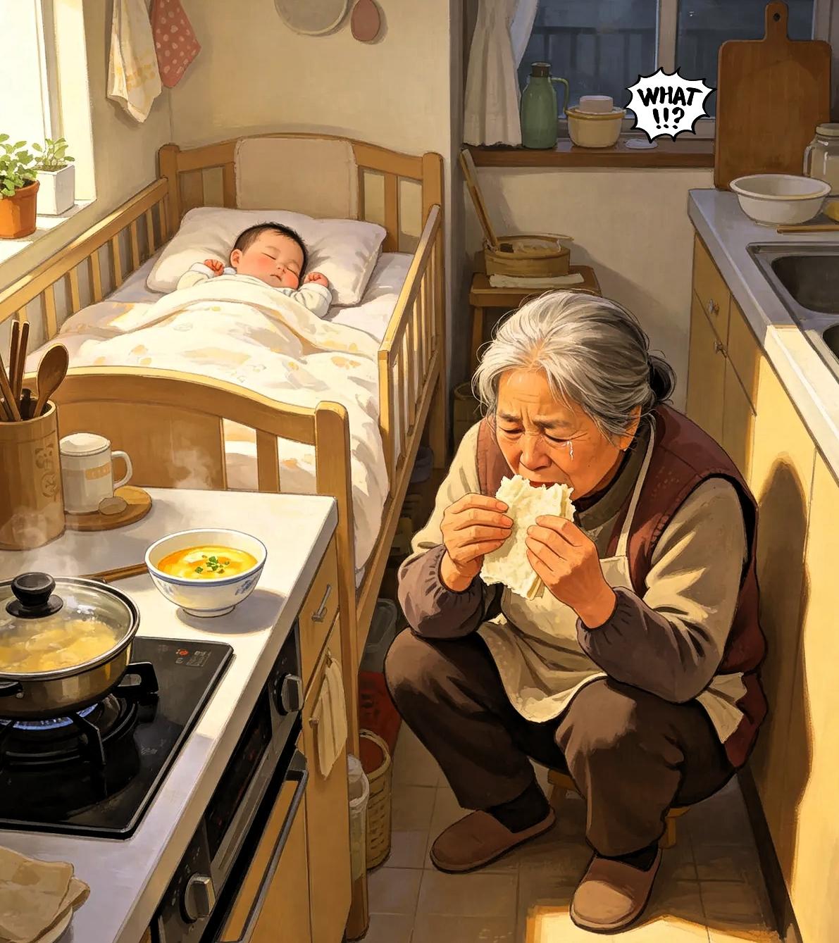 本来只是想打开监控抽查婆婆有没有好好给宝宝做辅食，没想到一幕场景让我满心愧疚，久