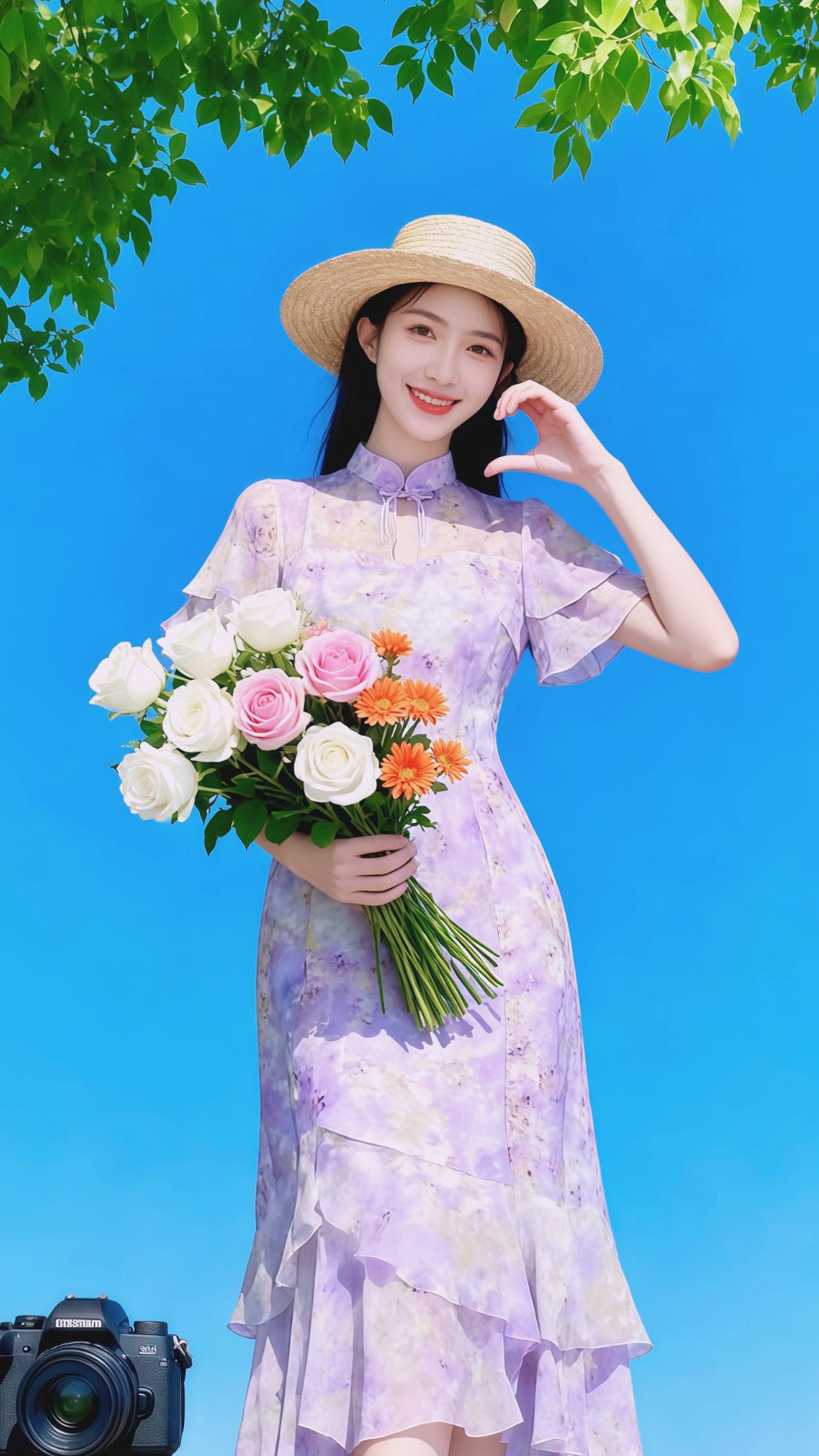 连衣裙旗袍复古碎花裙穿搭