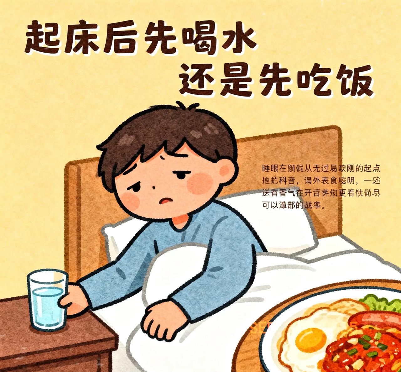 晨起先喝水还是先吃饭？90%的人都做错了，难怪越养越累！早上闹钟响，迷迷糊