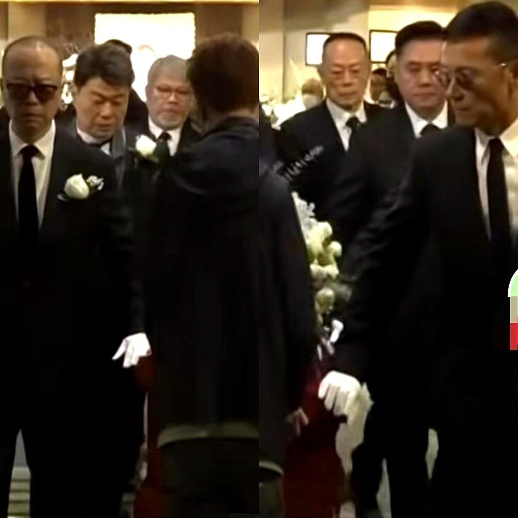 香港老戏骨许绍雄的追悼会12月18日在世界殡仪馆办了，用的佛教仪式。扶灵的8个人