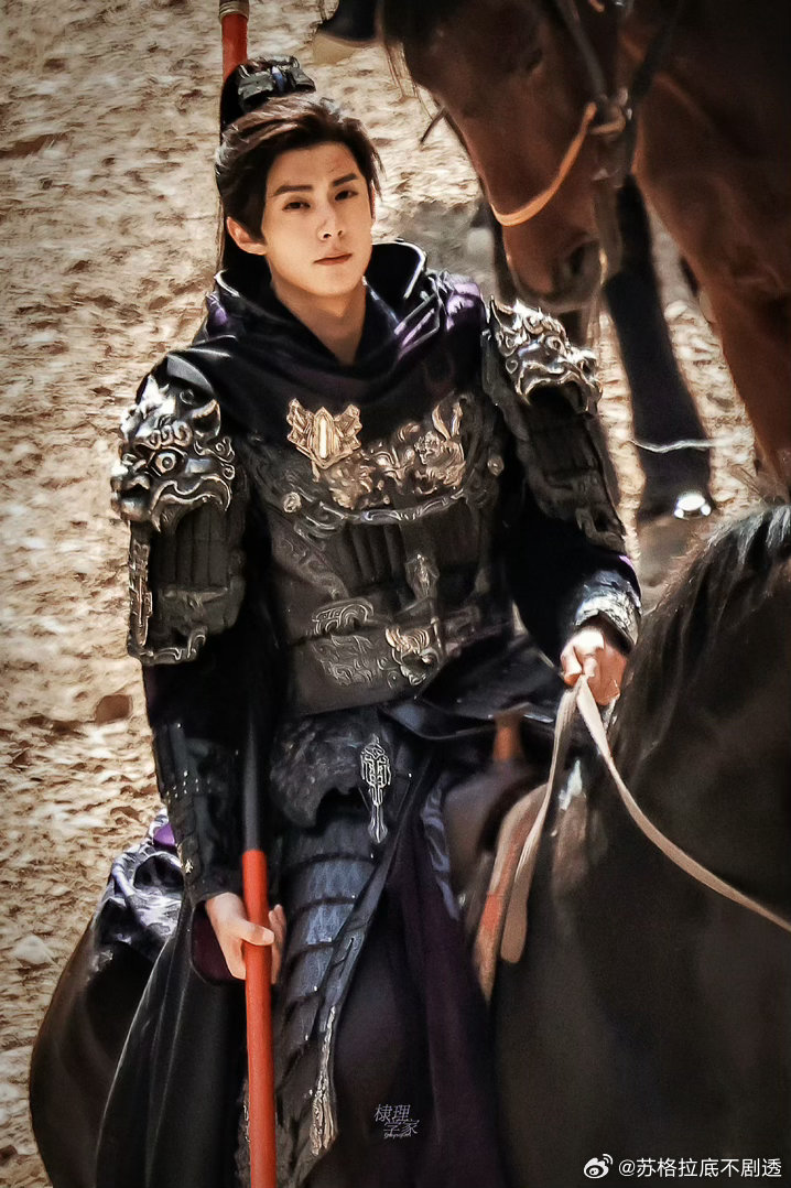 王鹤棣单手提枪王鹤棣金戈铁马单手题枪，少年将军具像化，帅的还是太权威了！