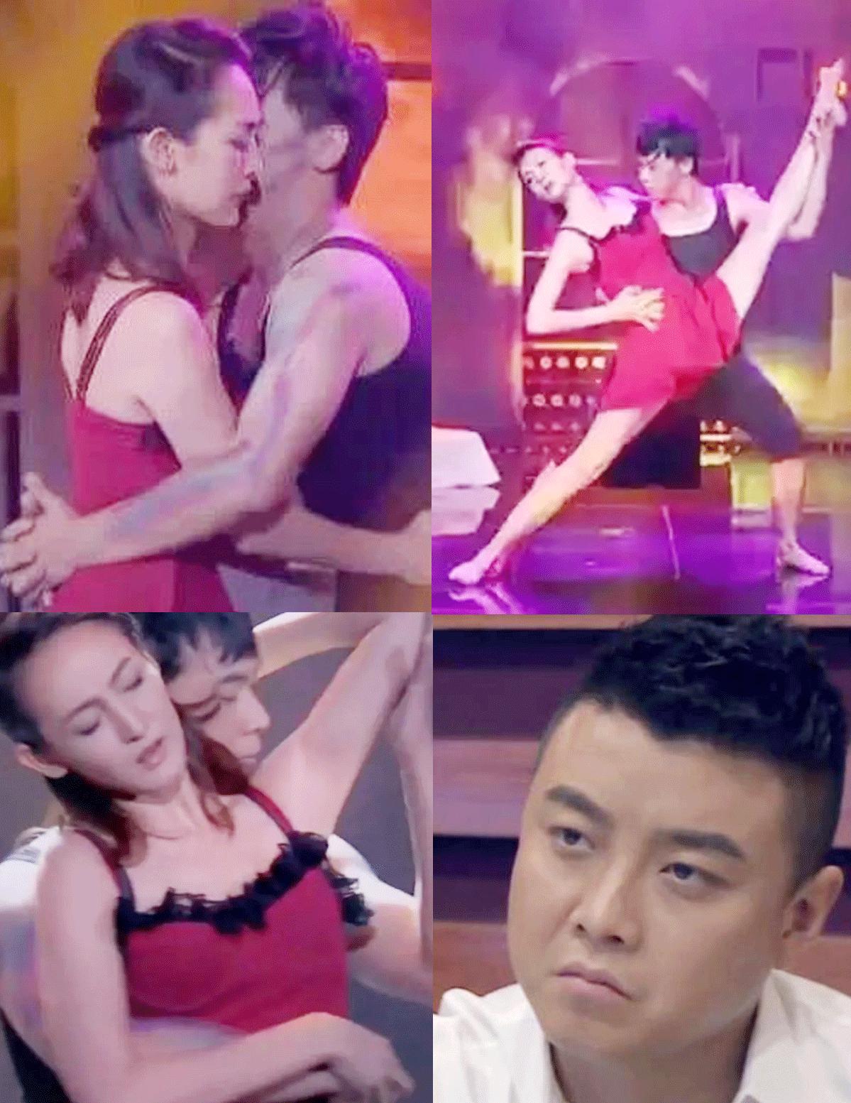 2015年，世界冠军王皓的妻子在跳舞时，与男伴贴脸相拥，一曲热舞过后，王皓黑着脸