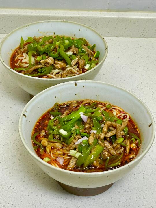 青椒肉丝面也太好吃了，附详细做法～