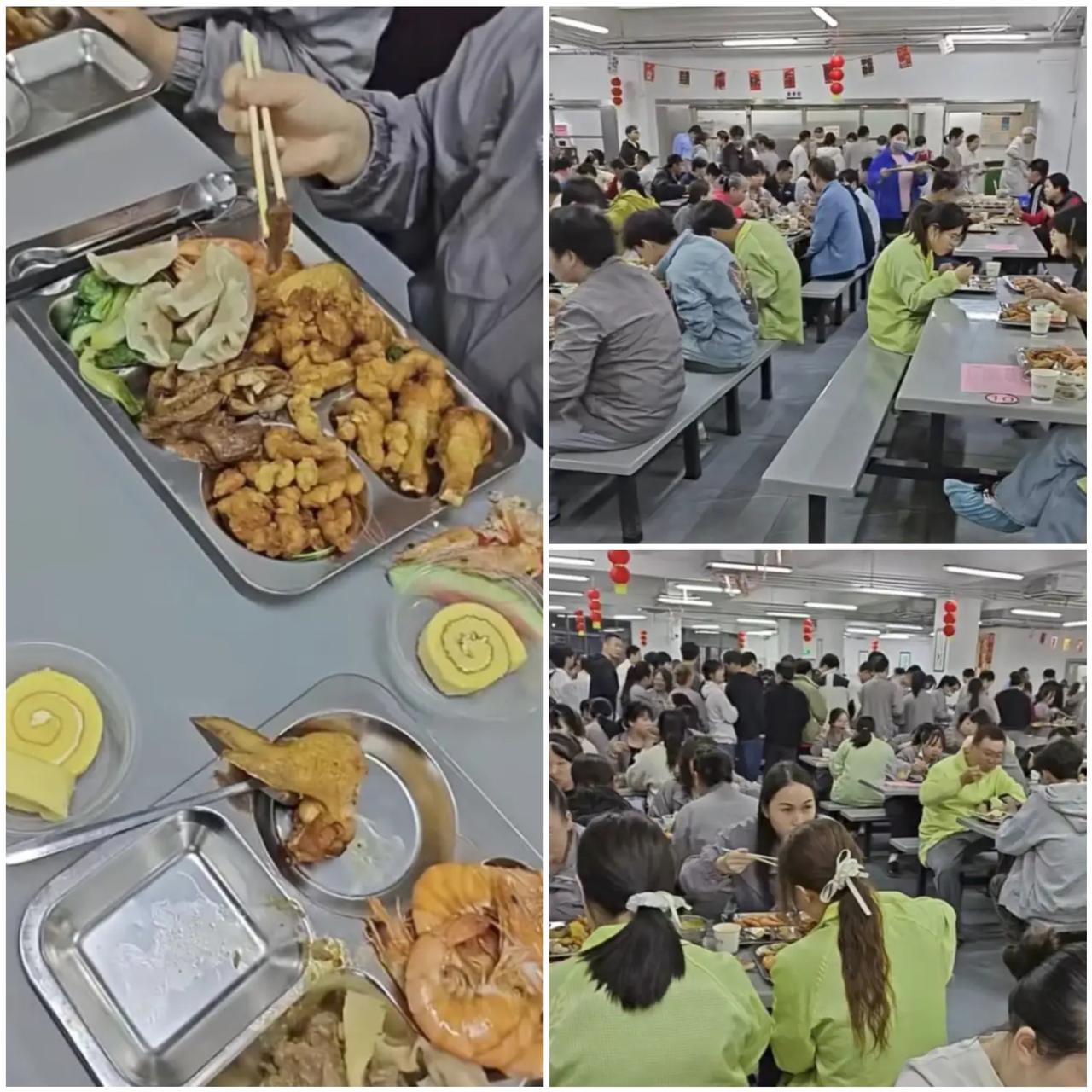"打工人要的就是实在。"广东中山的一家有三千名工人的电子厂因为年会只办了食堂自助