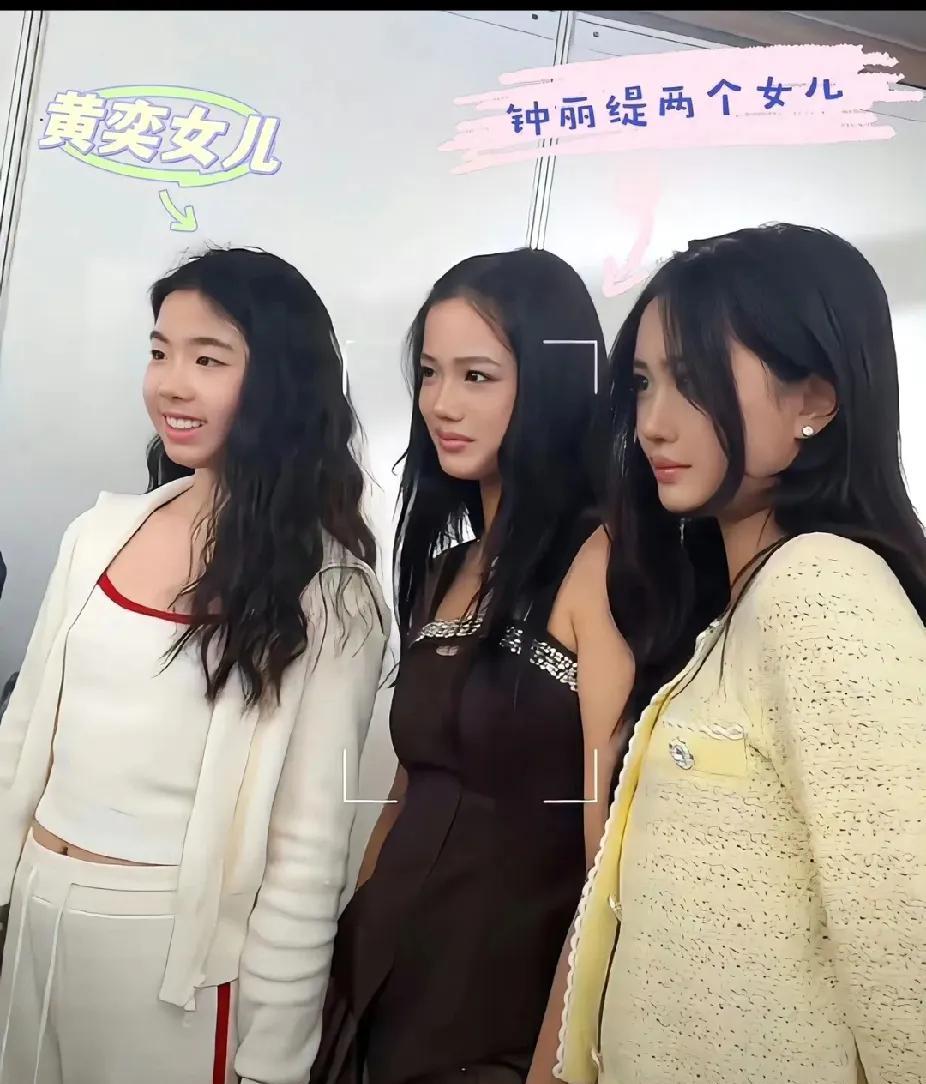 “货比货才知差别”，黄奕女儿超有范儿！和钟丽缇那两位高颜值女儿同框，对比明明很明