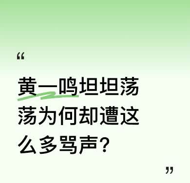 黄一鸣委屈发声：“我没骗他上床，没倒追王思聪，咋全是我的错？”天天有人在她直播间