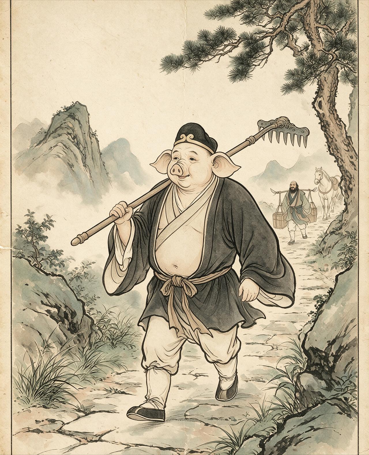 猪八戒的“算了”。取经路上经常喊散伙的不是别人，是猪八戒。每次遇到大妖怪，他