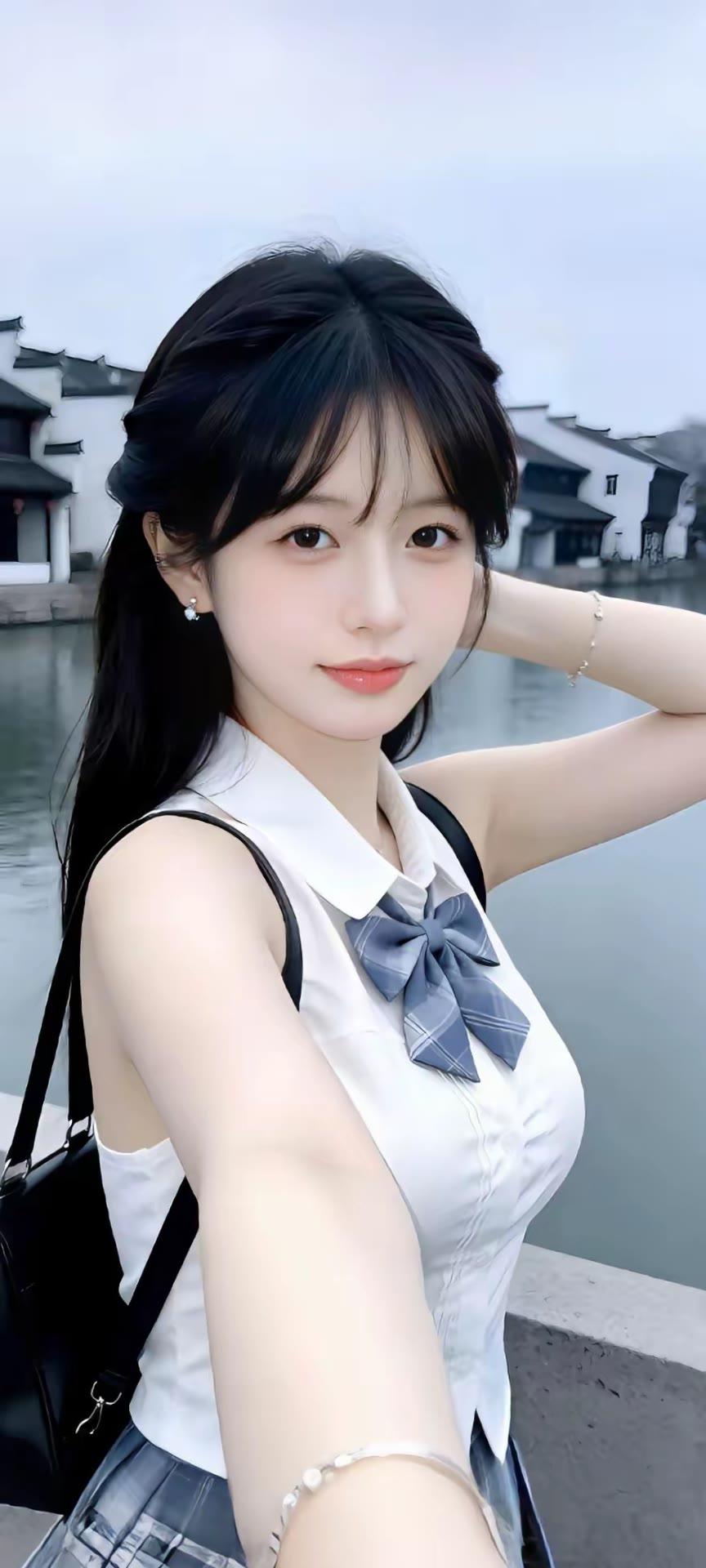 在古风小镇的自拍，少女心满满的一天！📸💖