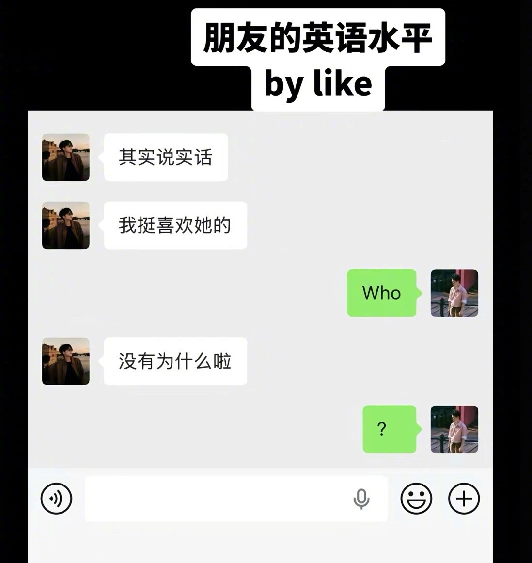 我的英语水平bylike: