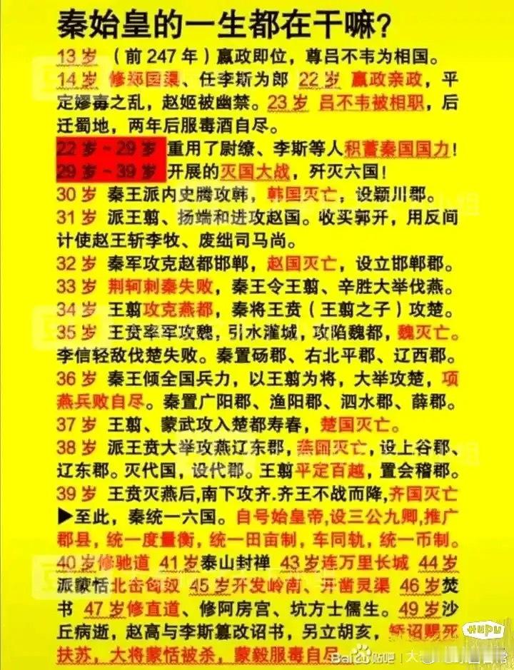 原来秦始皇这一生干了这么多事，说一句千古一帝不过分吧？​​​