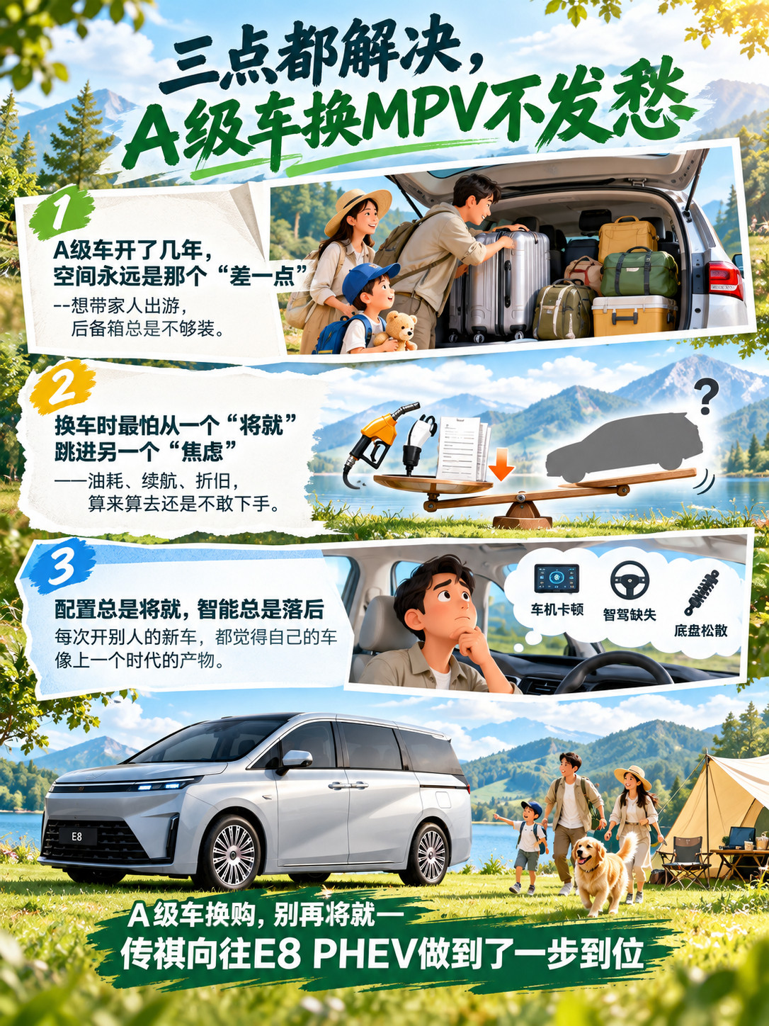 拿捏全家轻松出行，A级车换MPV不纠结👍一直开A级车，日常出行很轻松。但全