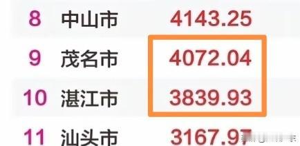2025年湛江的经济能否超越茂名？湛江与茂名极为相似，在经济发展模式、地形
