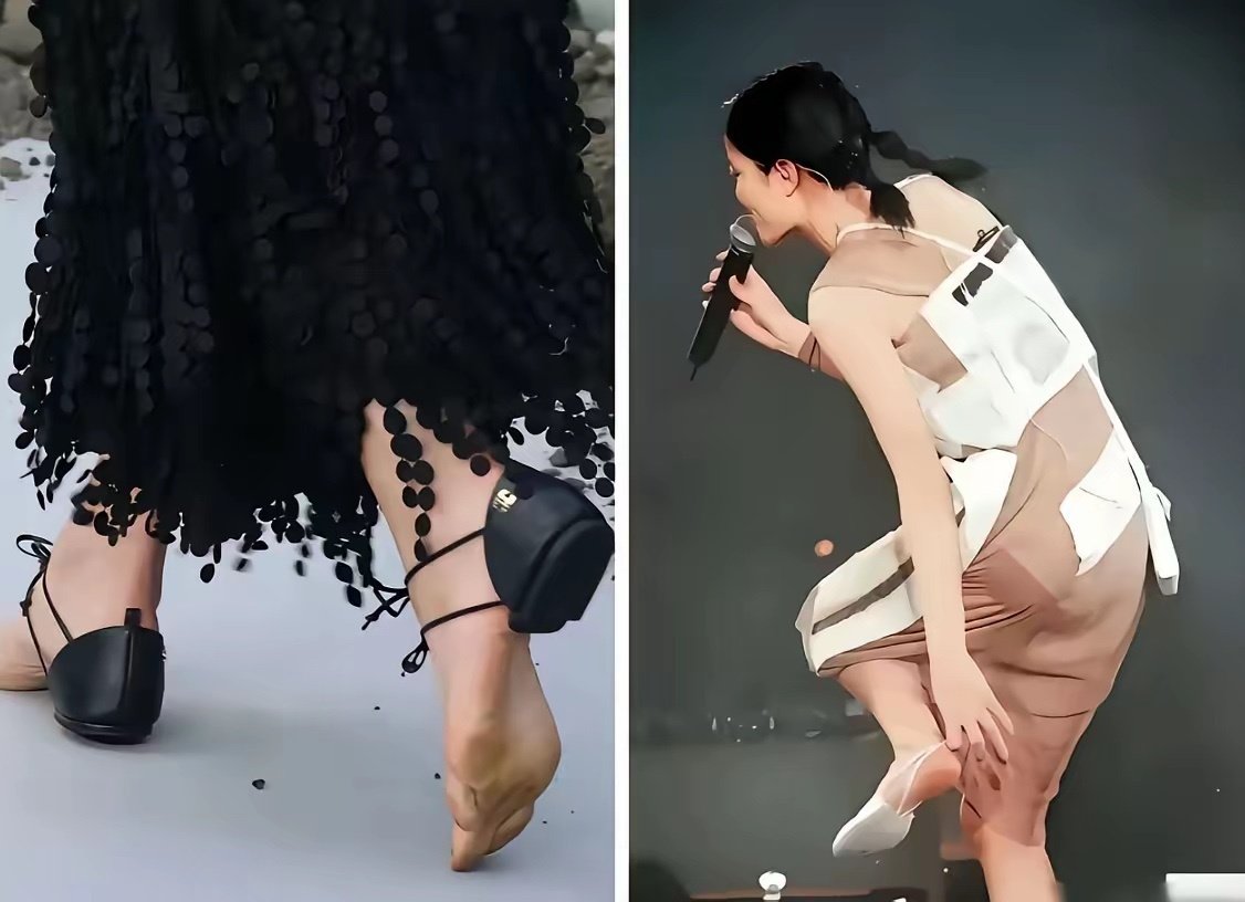 王菲同款的香奈儿无尖凉鞋​