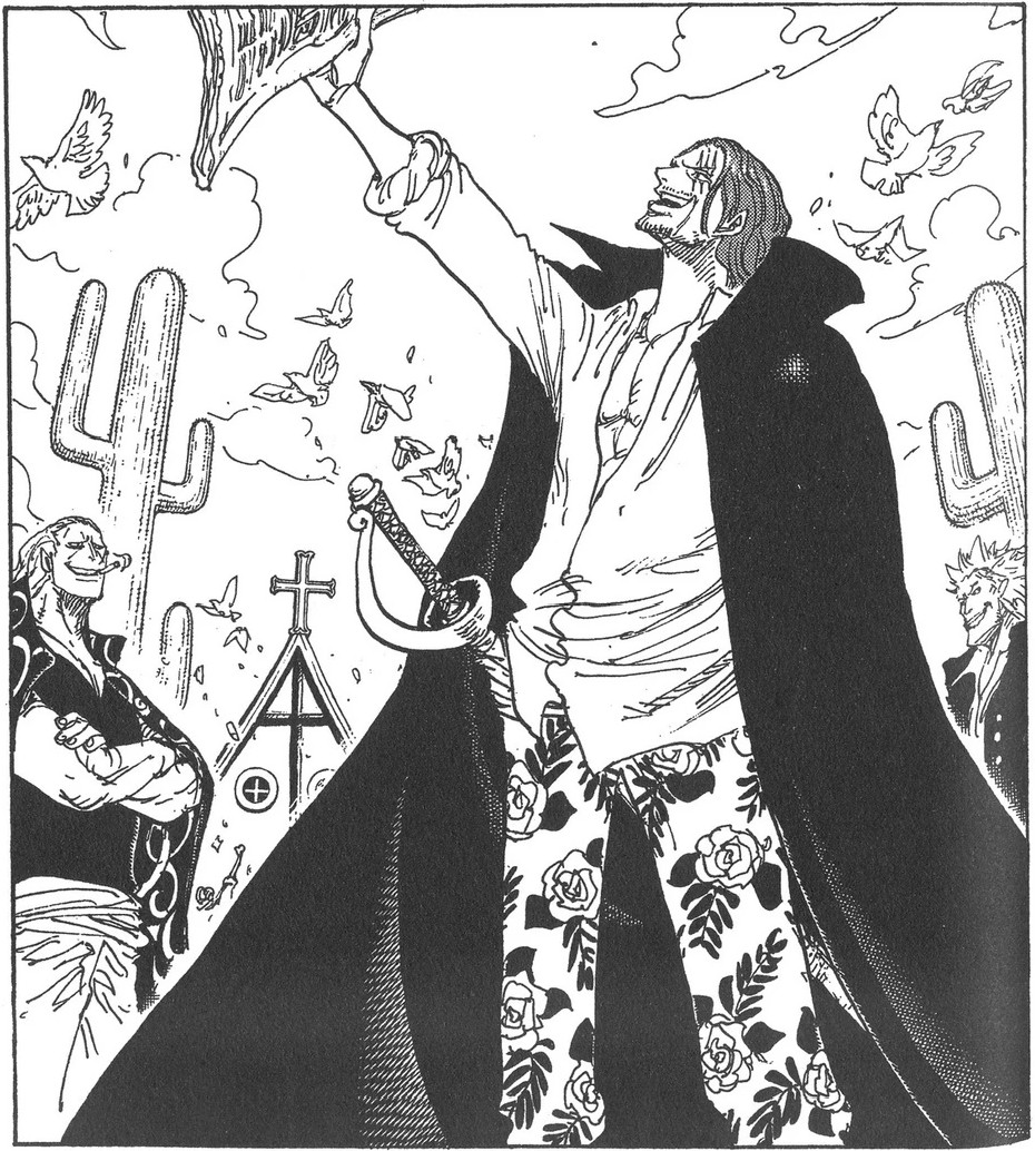 海贼王海贼王香克斯以前的裤子挺正常的，后面就开始喜欢穿花裤子了