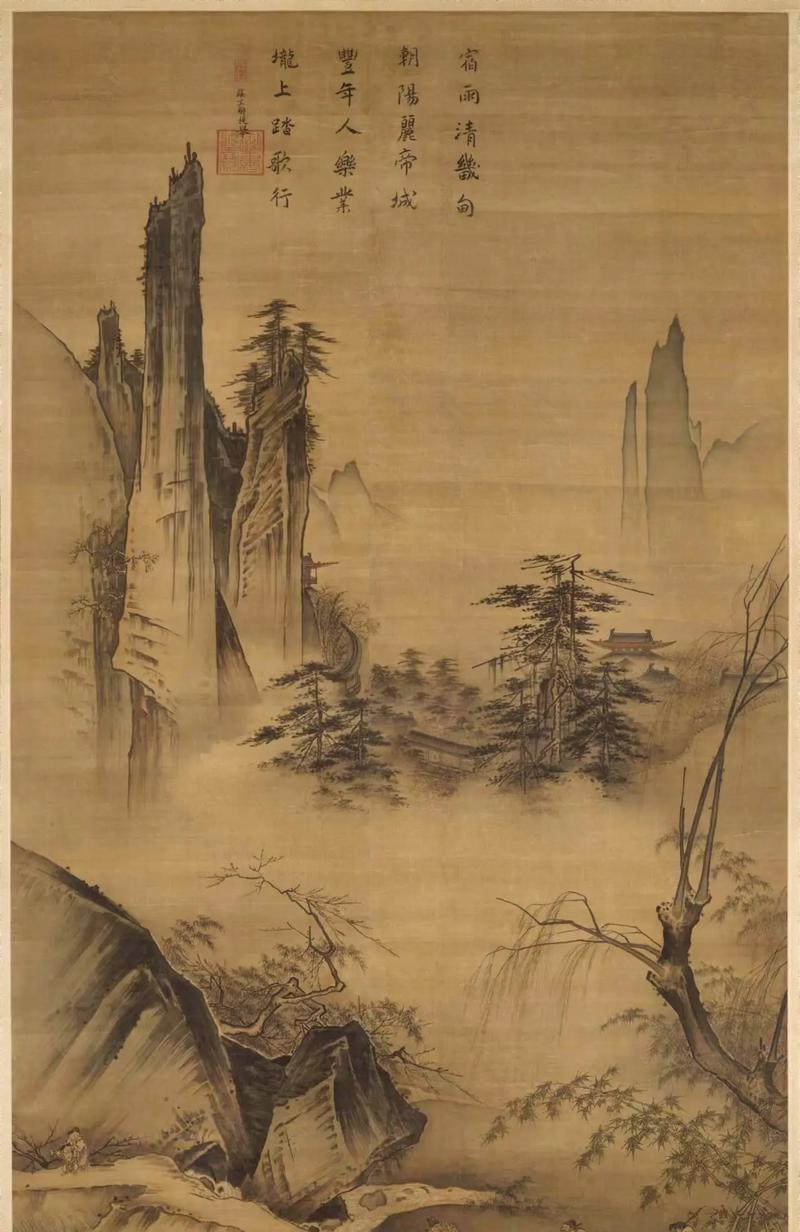 《踏歌图》是马远的代表作品。马远是南宋时期的杰出画家，擅画山水，亦精于风俗描写。