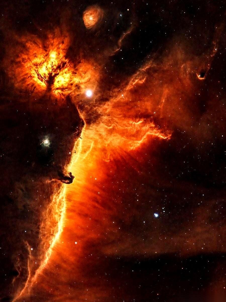 你以为这是火？不。这是1500光年外，一团正在孕育恒星的云。一团气体和尘埃