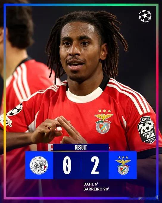 魔力鸟又回来了，穆里尼奥带领本菲卡2-0完胜阿贾克斯!在本轮欧冠联赛中，两支