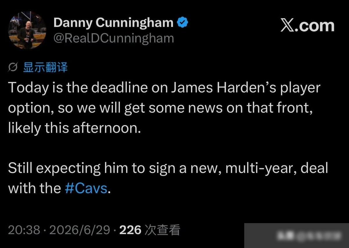留给哈登和骑士队的时间不多了[笑着哭]骑记Danny：，事情其实已经不是“等消息