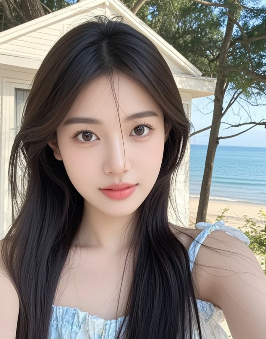海风乱了头发，但没乱我的心跳💓