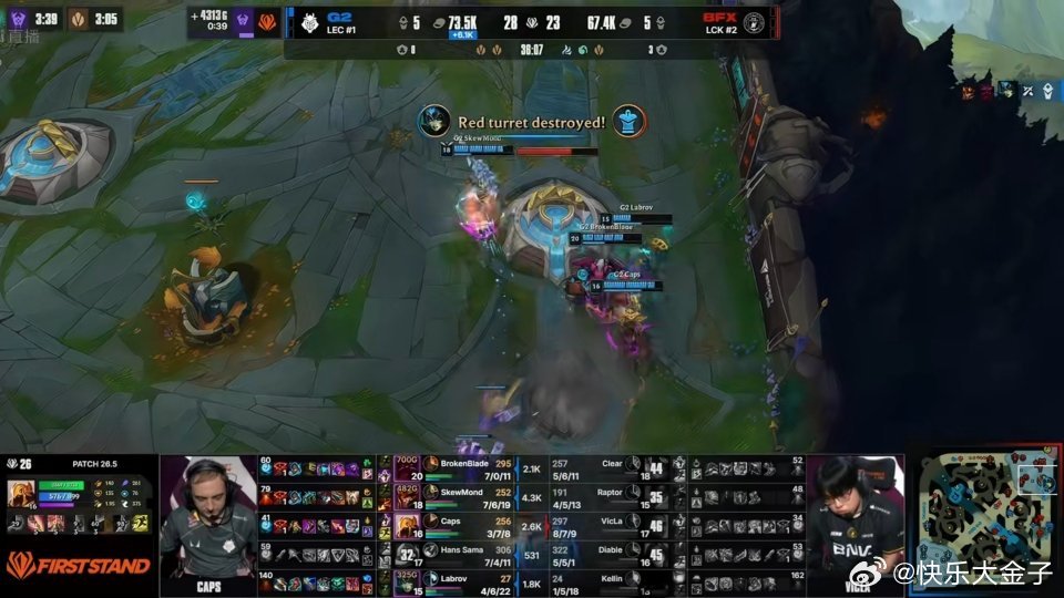 g2对战bfxG2这么有韧性36分钟超级翻盘，2-0拿到赛点。难道说今天又能十