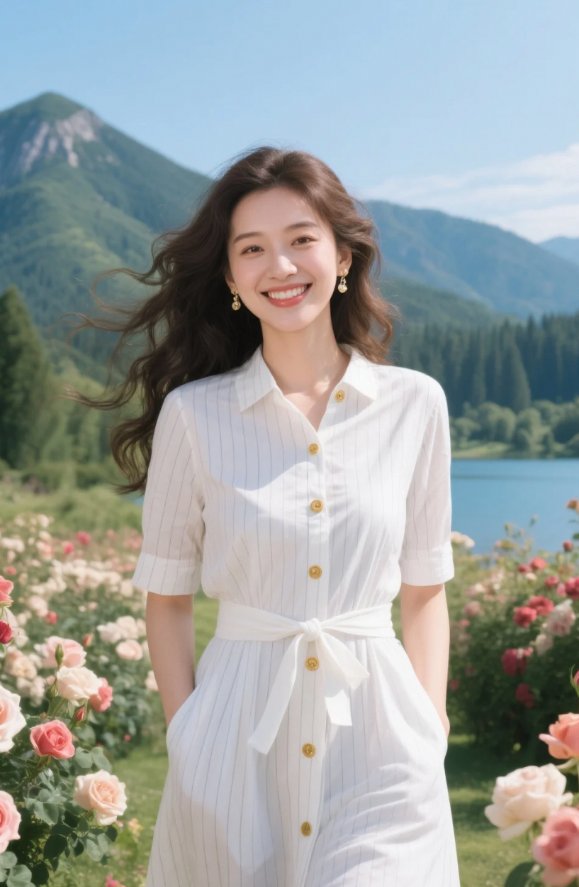 山为骨，湖为镜，她在花海中温柔绽放