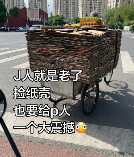 J人老了捡纸壳也要震撼P人说实话虽然J人的执行力让我震撼🫨，但我还是太喜欢P