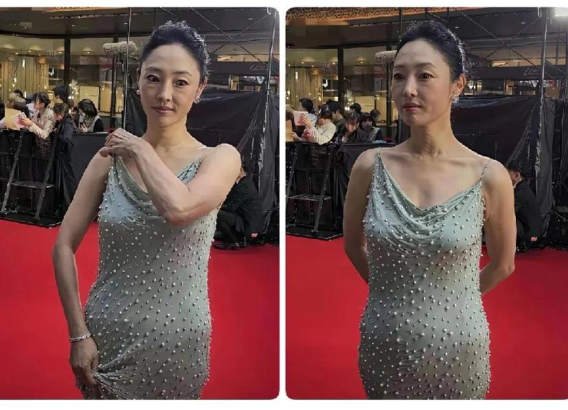 才41岁的白百何怎么老成了这个模样，看着像60岁的人。脸跟脖子上还有手臂，皮肤