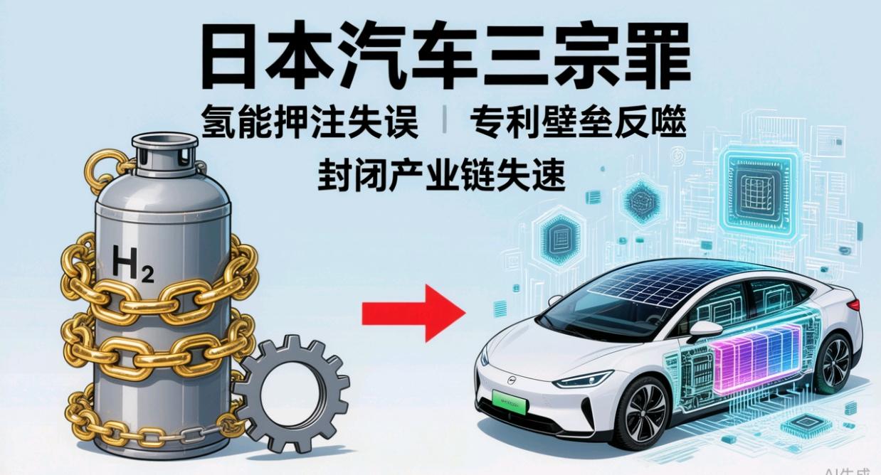 日本汽车工业三大战略失误致霸权旁落：1.氢能豪赌错失电动窗口：投入超3万亿
