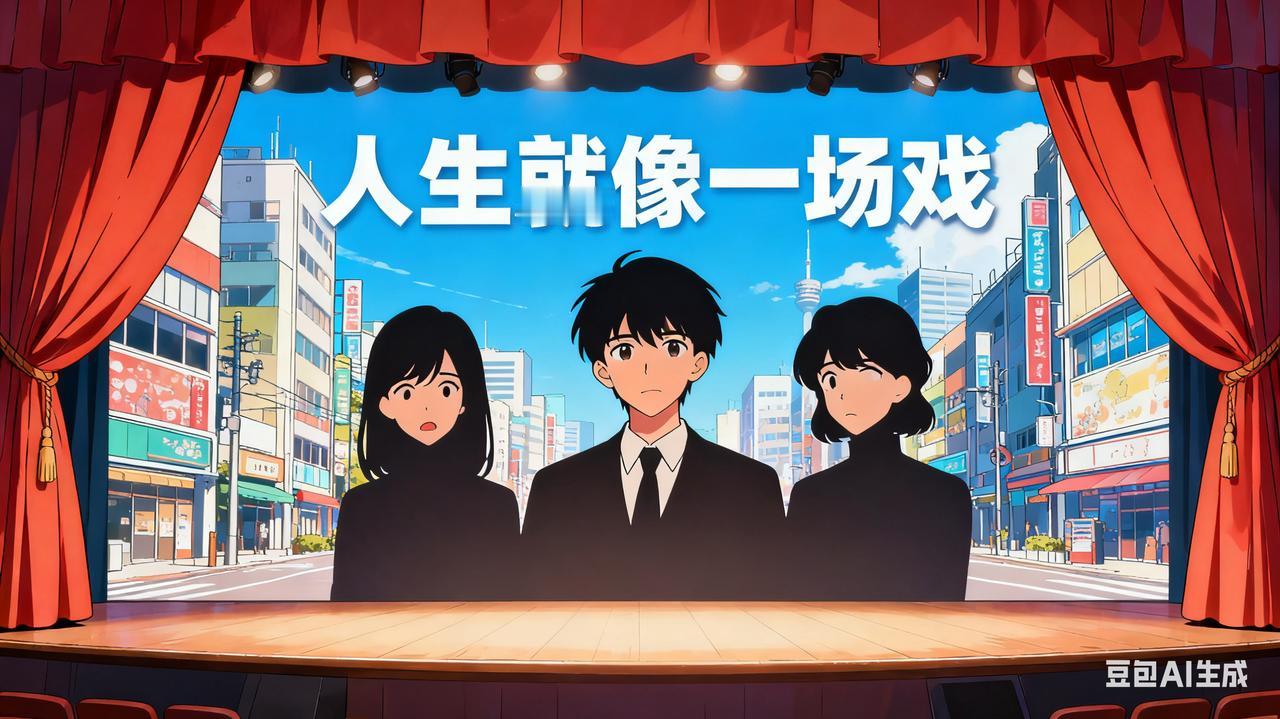 人生就像一场戏，天天上演连续剧，喜怒哀乐悲欢事，起落沉浮皆天意。从容演绎莫叹