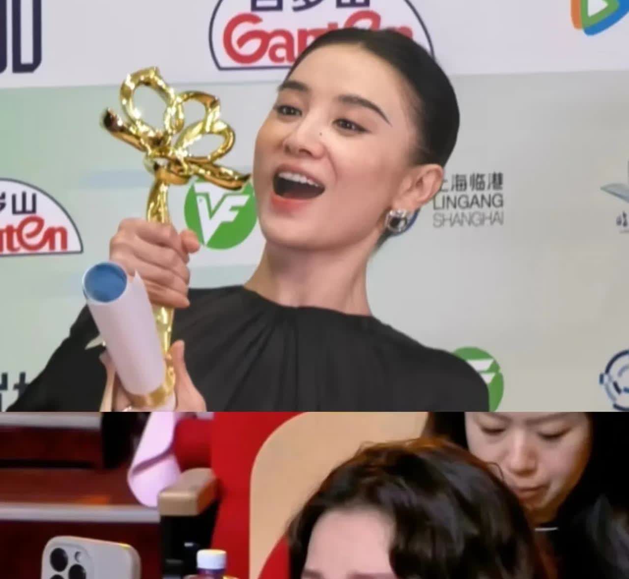 宋佳太激动了！宋佳冲上热搜白玉兰奖最佳女主角宋佳，最佳女配角蒋欣，得奖时