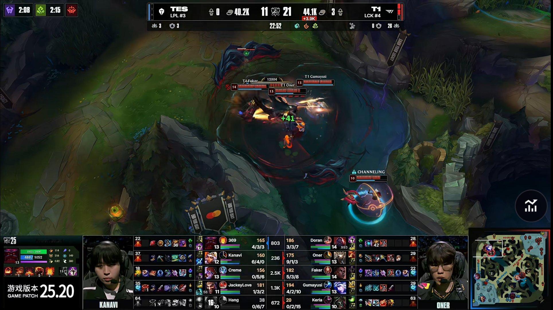 T1对战TES怎么说呢，纯抽[跪了]​​​