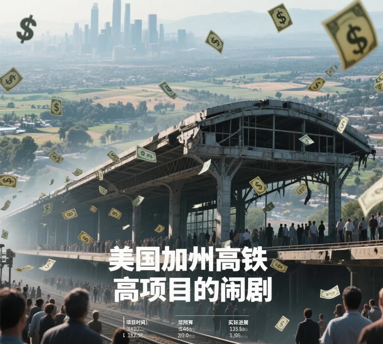 美国加州高铁项目这出大戏太离谱了！2008年就投票通过，预算330亿美元，