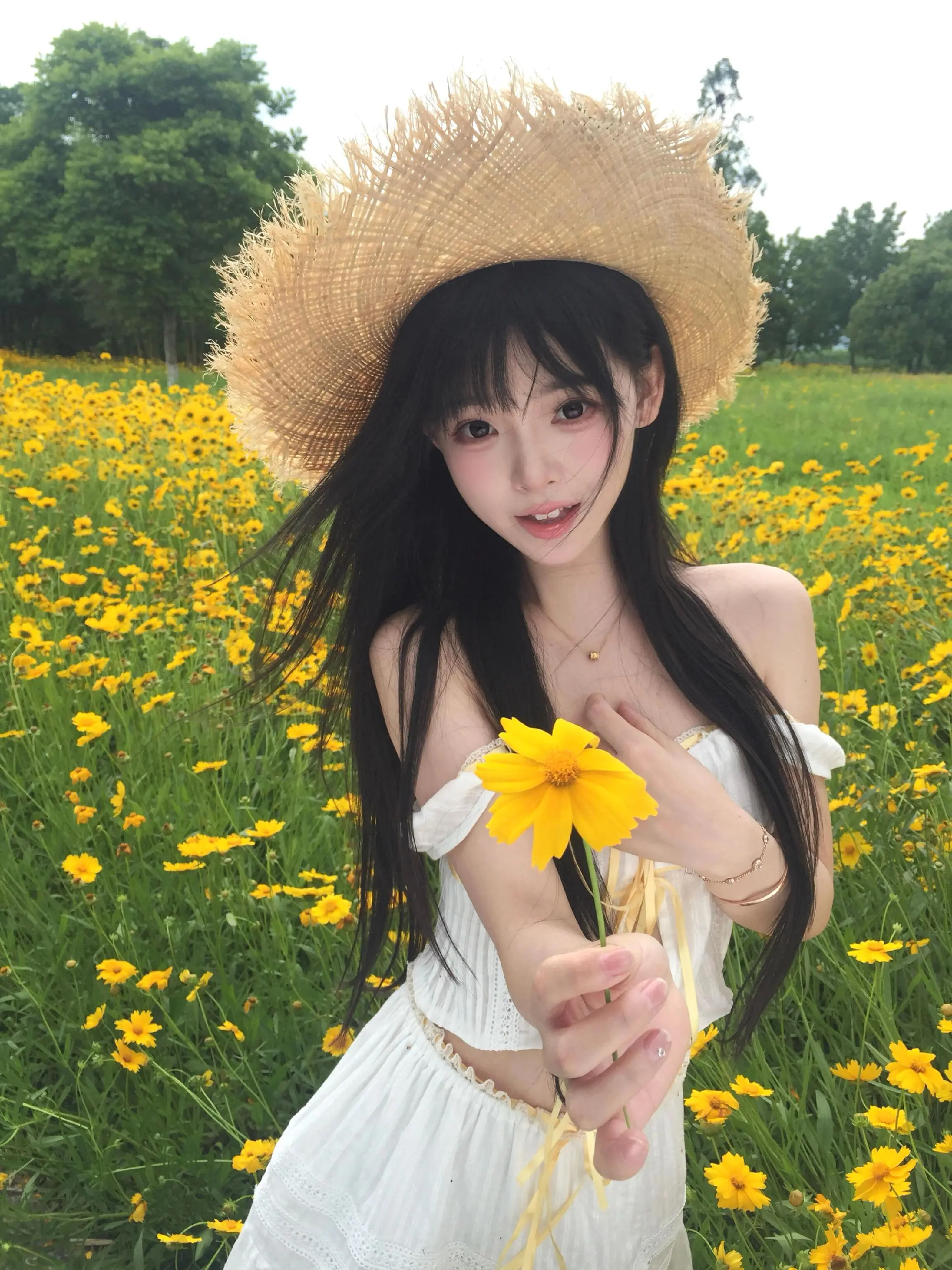 白裙 少女感 少女 甜妹